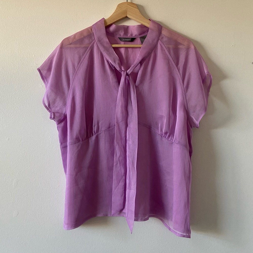 Y2K Liz Claiborne Tie Front Blouse